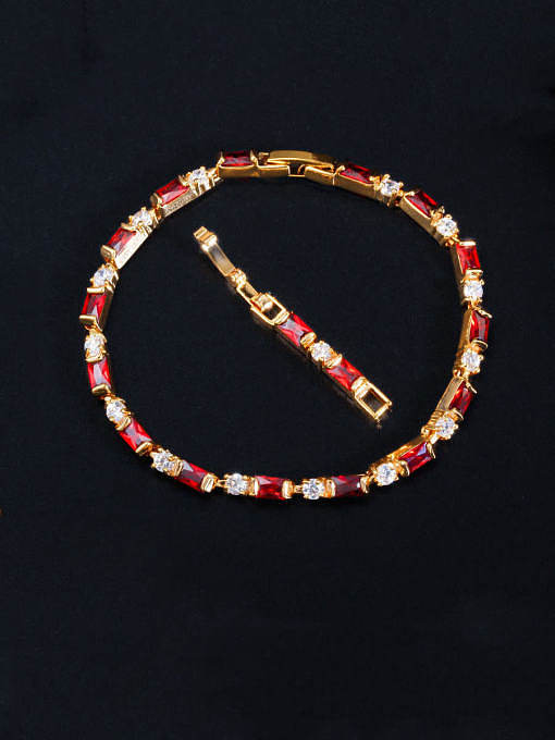 Copper With Gold Plated Fashion Geometric Bracelets