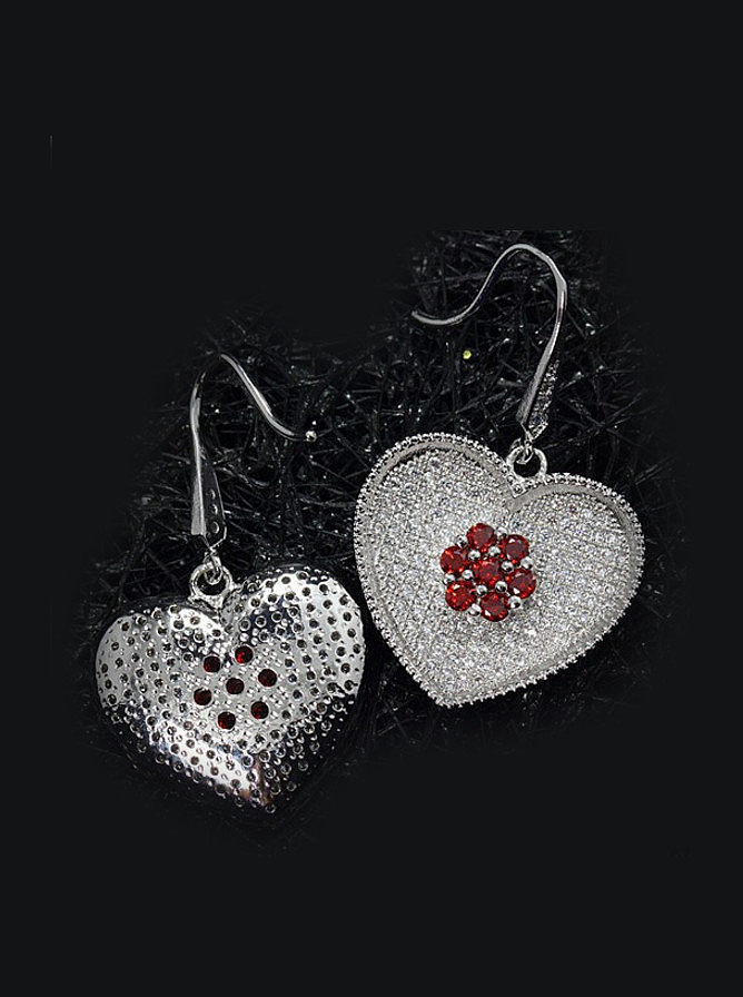 Lovely Heart-shape Drop hook earring