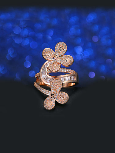 Fashion Exaggerate Flower Cocktail Ring