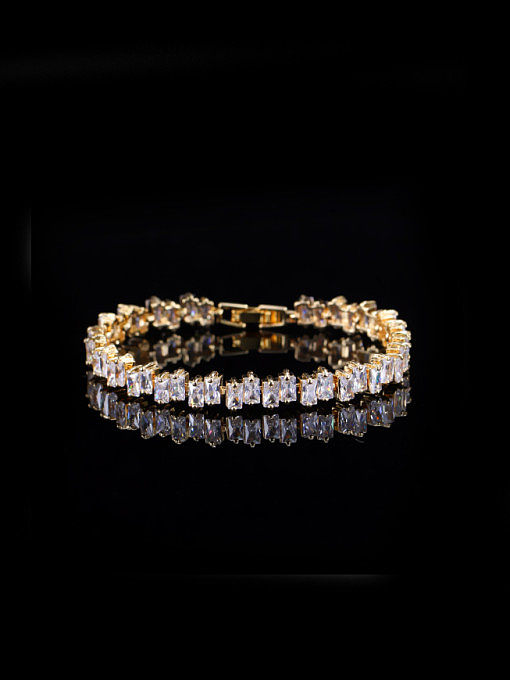 Popular Rectangle AAA Zircon Bracelet