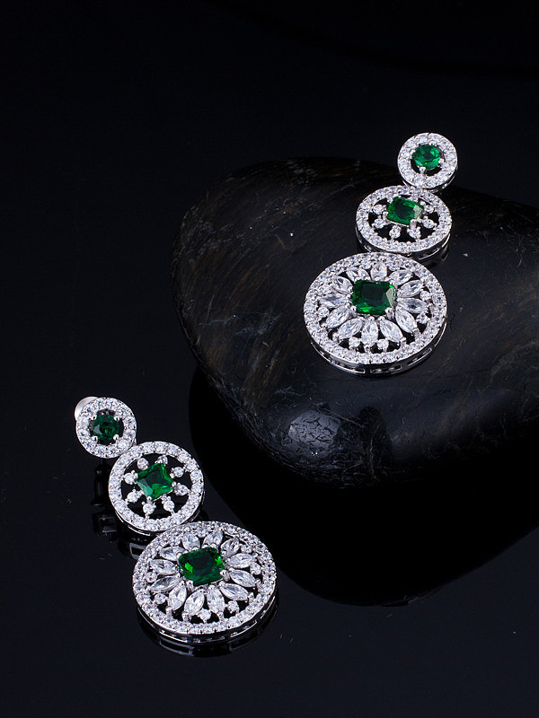 Luxury Round Shaped Two Pieces Jewelry Set