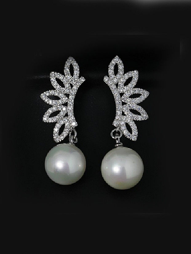 Zircon Pearl Two Pieces Jewelry Set