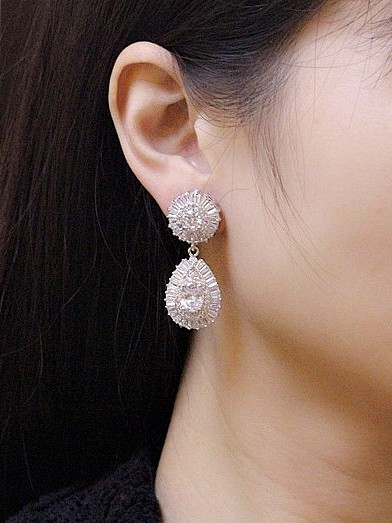 Fashion Wedding Water Drop Cluster earring