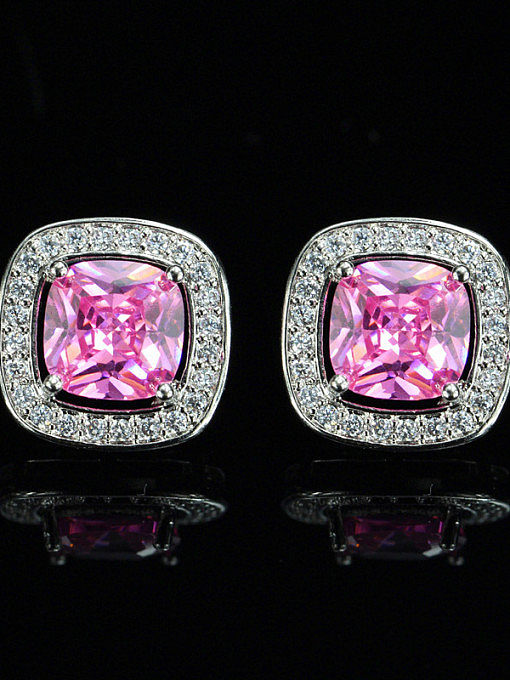 2018 Simple Square AAA Zircons stud Earring