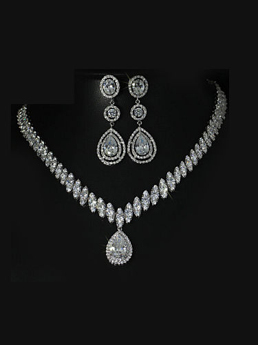 Wedding Party Water Drop Shaped Jewelry Set