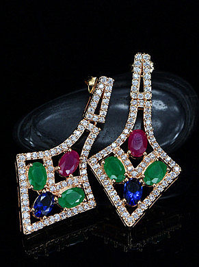 Party Accessories Irregular Drop Cluster earring