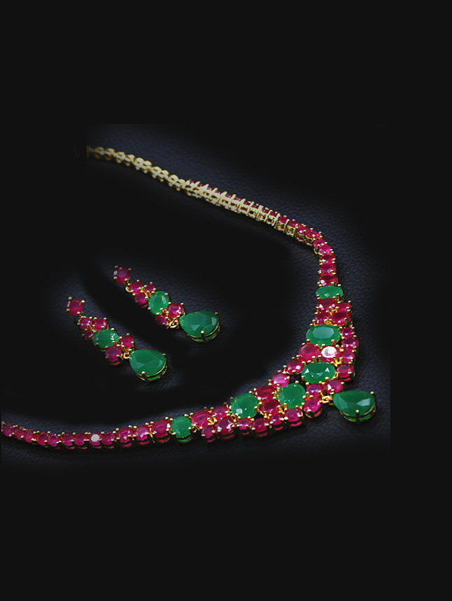 Boucles d'oreilles plaquées or rétro collier ensemble de bijoux