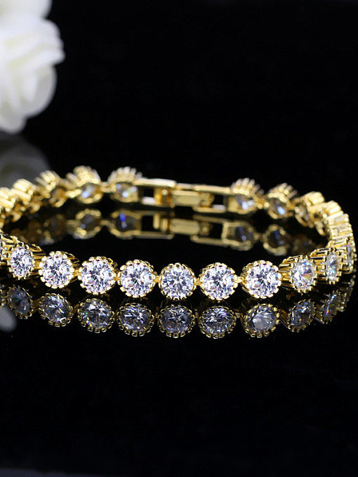 Classic Simple and elegant Micro-inlaid Zircon Bracelet (adjustable size 17CM-19CM)