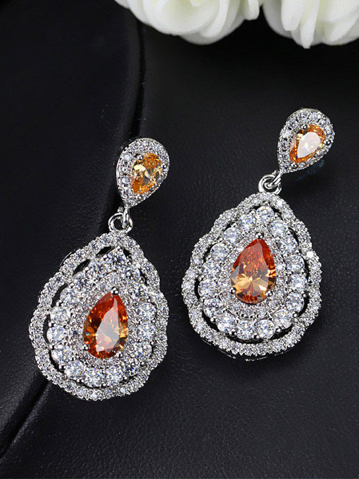 Wedding Fashionable Water Drop Cluster earring