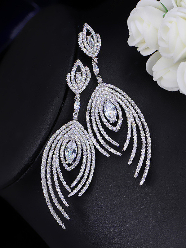 Personality Fashion Wedding Drop Cluster earring