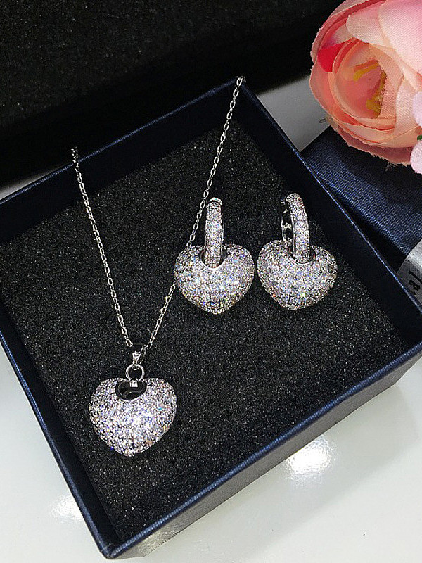 Micro Pave Shining Zircon Jewelry Set