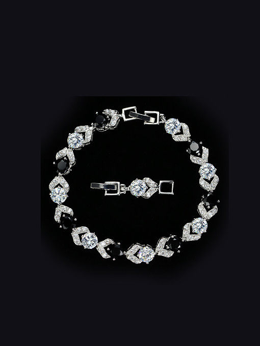 Colorful Zircons Fashion Copper Bracelet