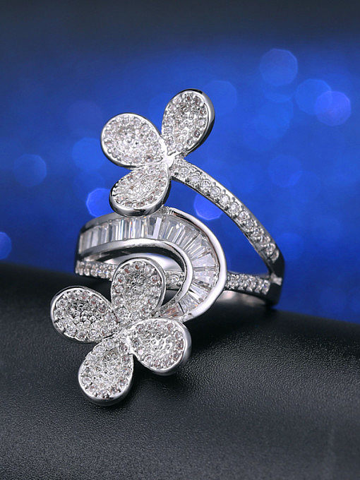 Fashion Exaggerate Flower Cocktail Ring