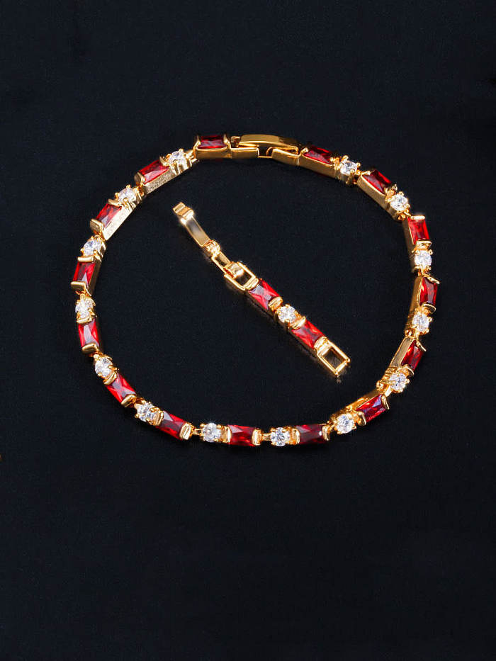 Copper With Gold Plated Fashion Geometric Bracelets