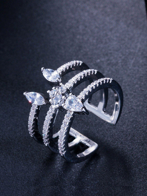 Juego de joyería de 2 piezas con diseño geométrico delicado chapado en cobre con platino