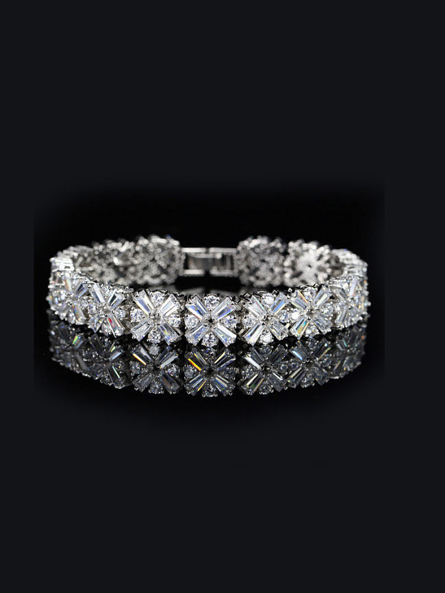 Luxury Shining Zircon Wedding Bracelet