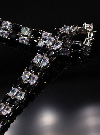 Wedding Accessories Zircons Double Layer Bracelet