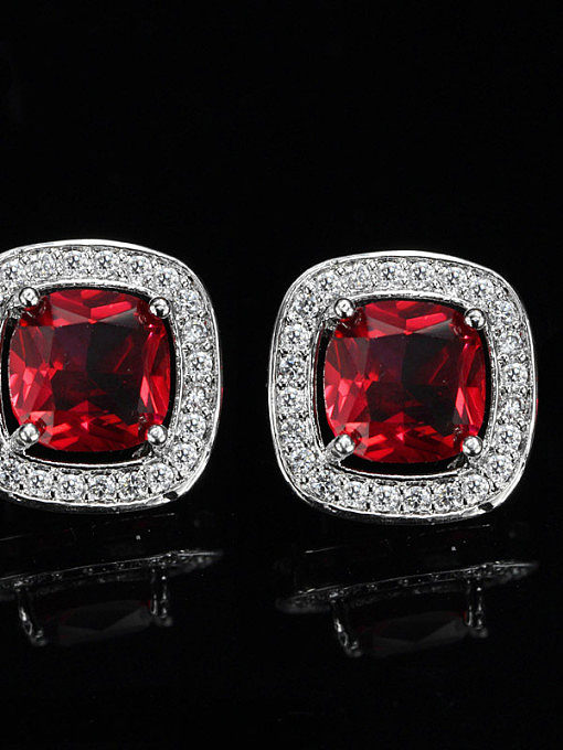 2018 Simple Square AAA Zircons stud Earring