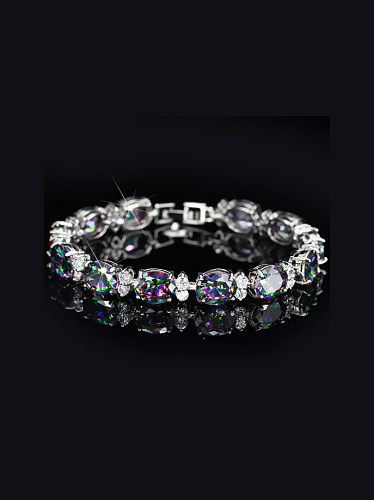 Platinum Plated Zircon Bracelet