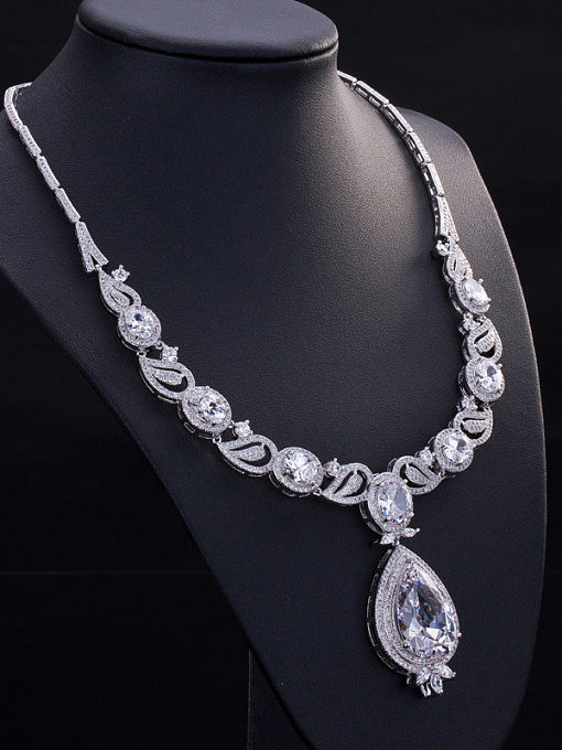 Water Drop Wedding Accessories Two Pieces Jewelry Set
