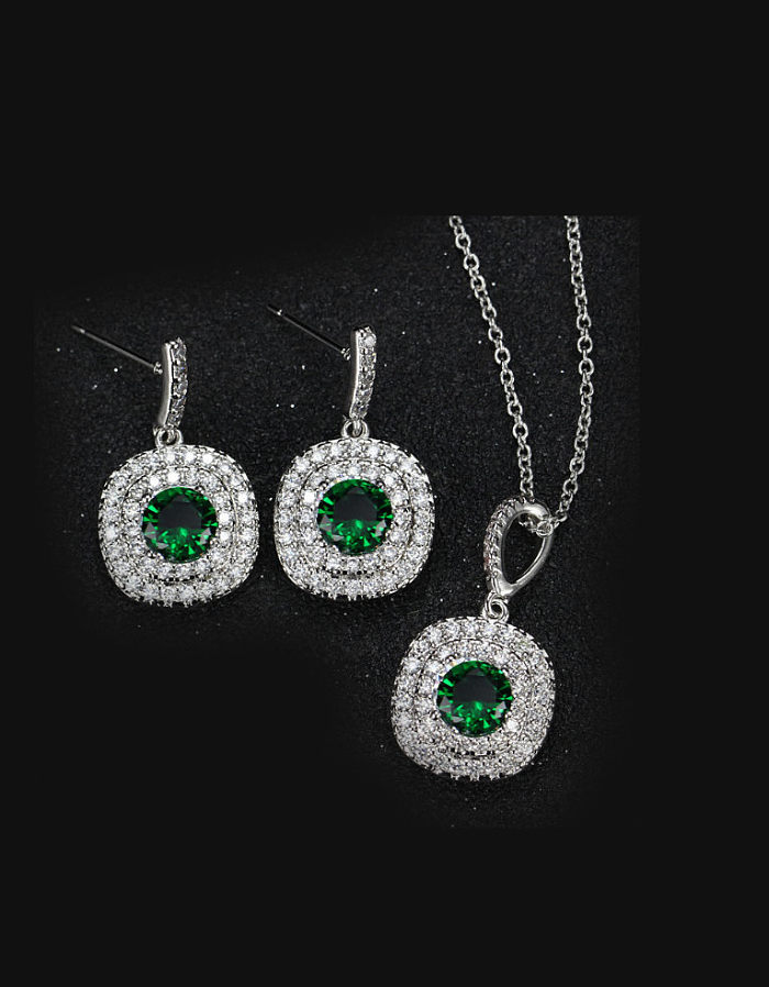 Color Crystal Fashion Jewelry Set
