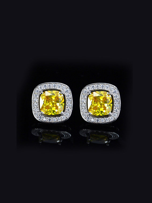 2018 Simple Square AAA Zircons stud Earring