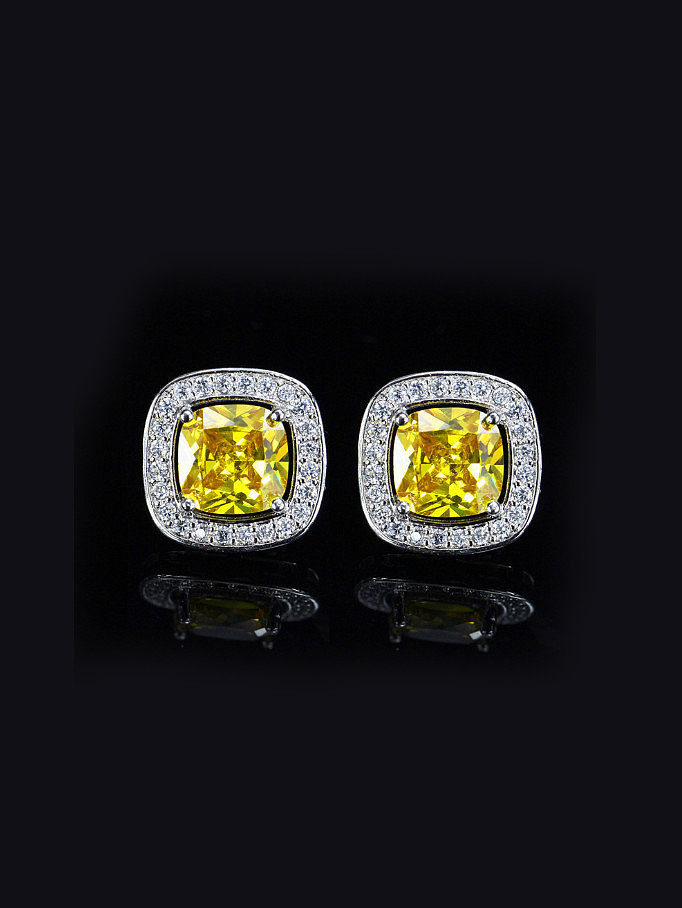2018 Simple Square AAA Zircons stud Earring