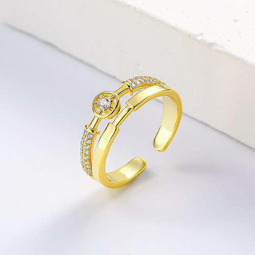 Brass with Cubic Zircon Rings for Girls