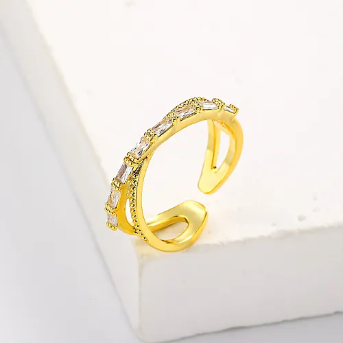 Brass with Cubic Zircon Rings for Girls