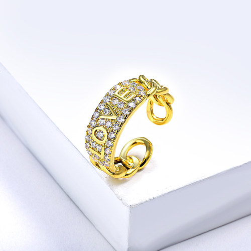 Cubic Zircon Rings with Brass for Women