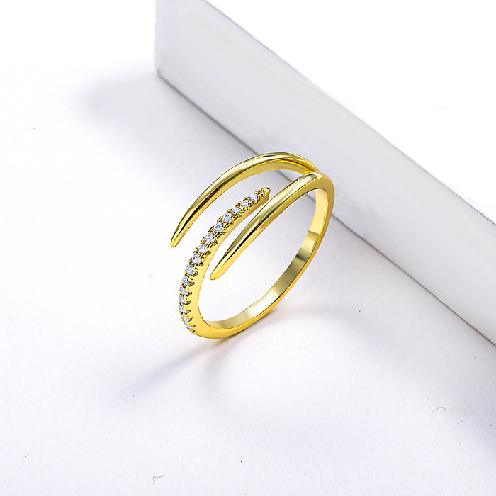 Anéis femininos preenchidos com ouro 18k