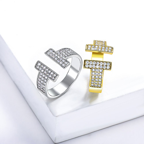 Brass with Cubic Zircon Rings for Girls