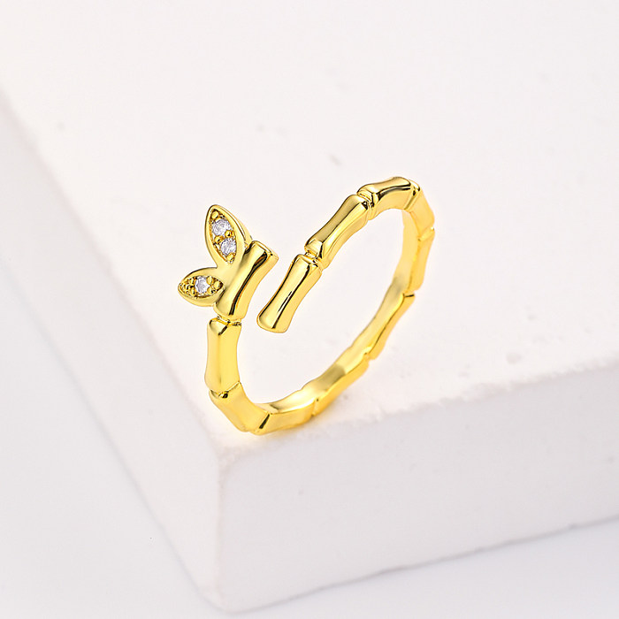 Brass with Cubic Zircon Rings for Girls