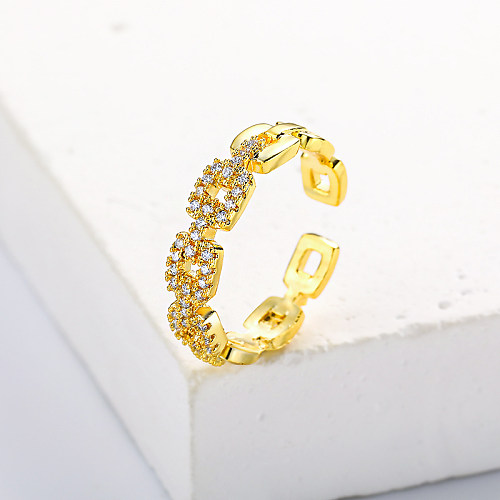 Cubic Zircon Rings with Brass for Women