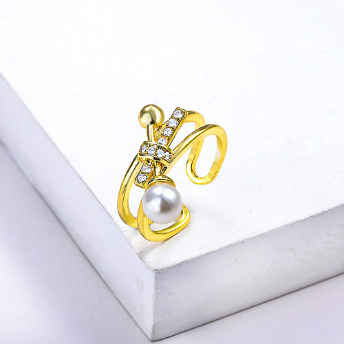 Anillos rellenos de oro de 18 k para mujer