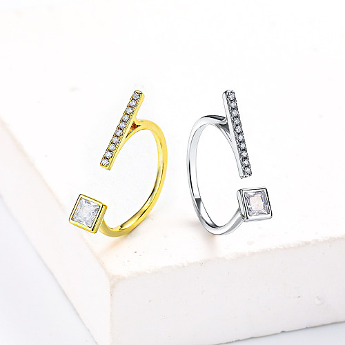 Bagues en zircon cubique avec laiton pour femme