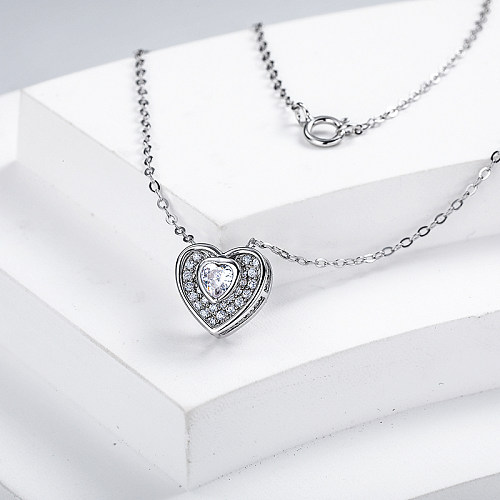 Collier pendentif coeur en argent 925 Dainty