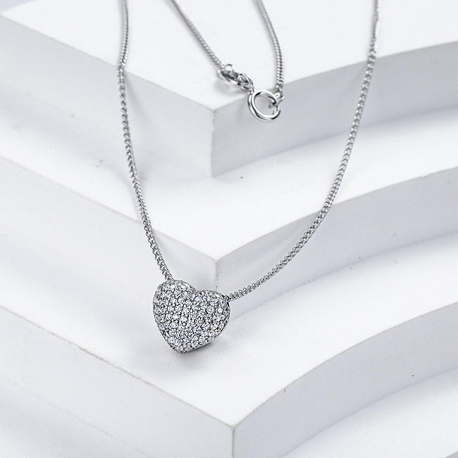 Collier pendentif coeur en argent 925 Dainty