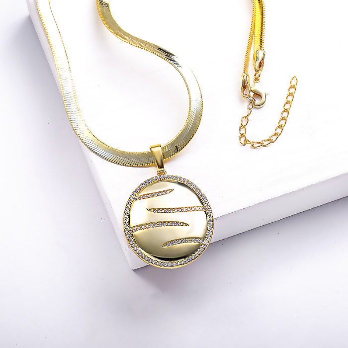 Kubische Zirkon Gold gefüllt Schlangenkette Statement Halskette