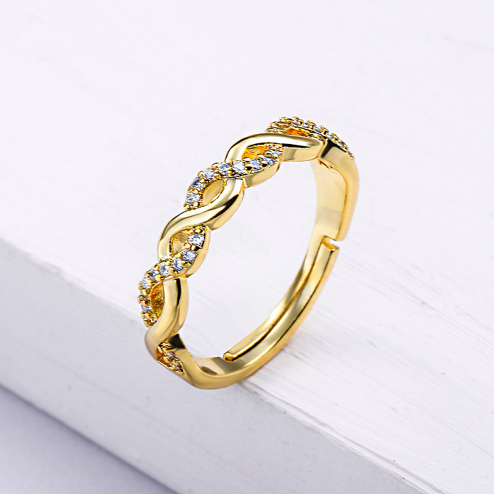 Infinity Micro Setting 18K Gold Filled Ring