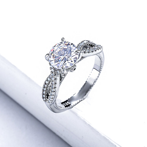 Bague de promesse Solitaire Ice Out Jewelry
