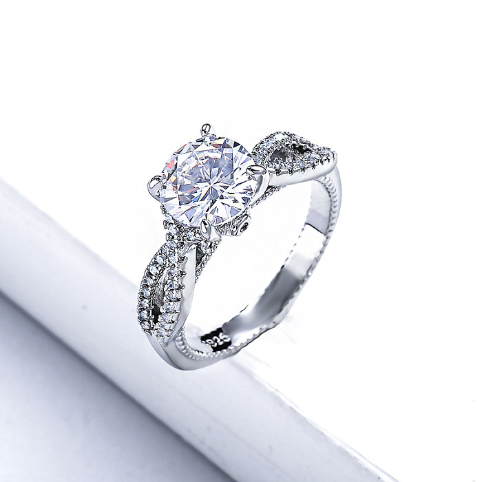 Solitarie Ice Out Jewelry Promise Ring