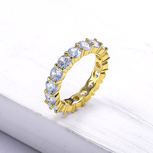 Ice Out Jewelry Bague remplie d'or