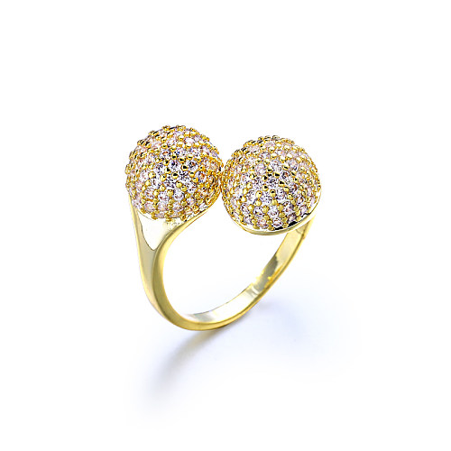 18K Gold Filled Ball Cuff Ring