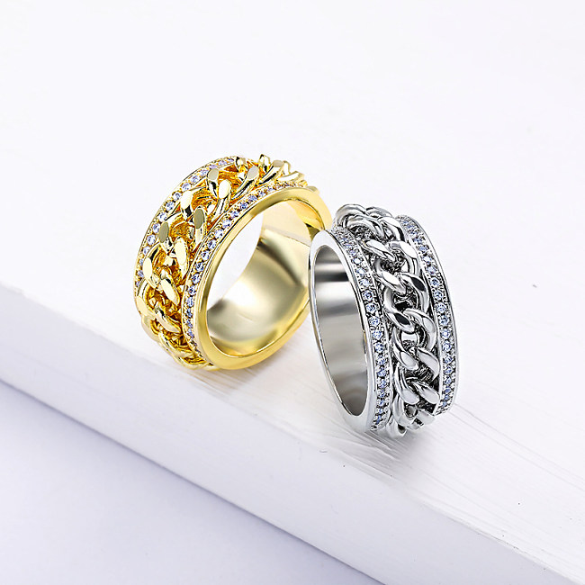 Cuban Link Wraped Band Ring