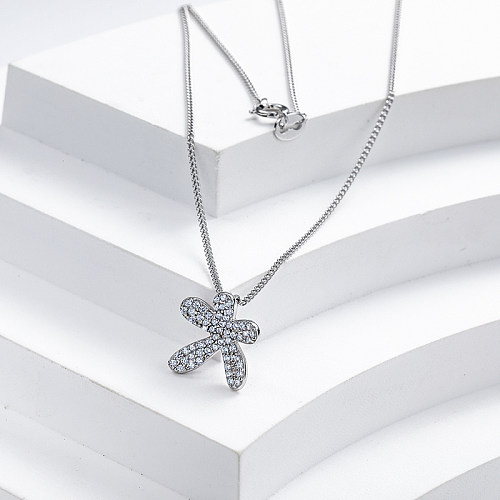 Dainty 925 Silver Flower Pendant Necklace