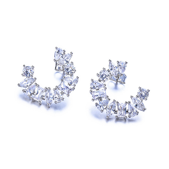 Ice Out Jewelry C Stud Earrings