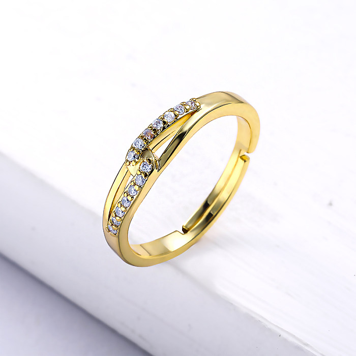 18k Gold Filled Micro Setting Dainty Rings
