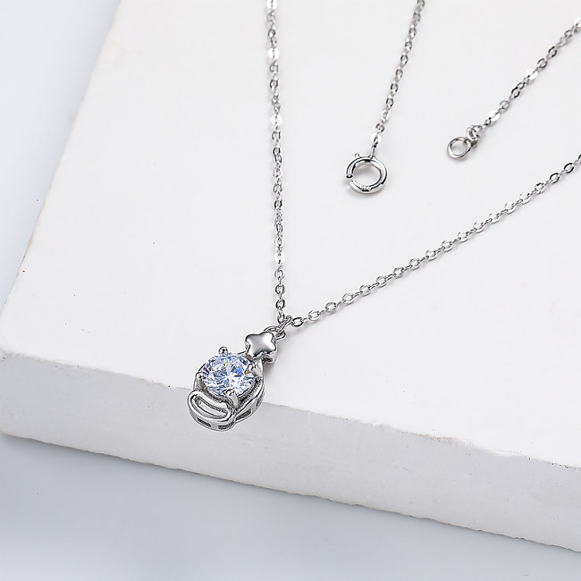Dainty 925 Silver Pendant Necklace
