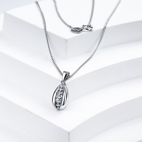 Dainty 925 Silver Shell Pendant Necklace